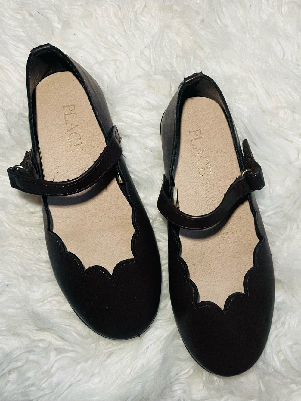The Childrens Place Dark Brown Mary Jane Flats